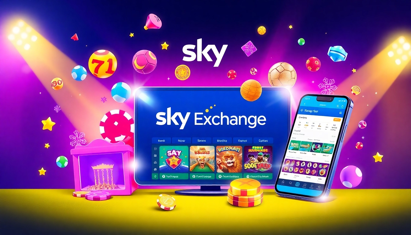 Sky Exchange online betting platform showcasing live sports and casino games with user-friendly interface for safe gambling.