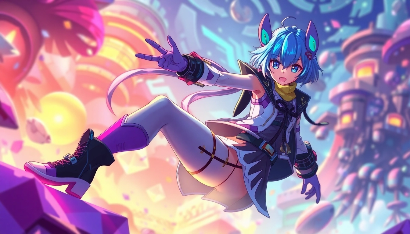 Hentai AI generates hyper-realistic anime characters in dynamic poses with vivid colors and intricate details for immersive visual content.