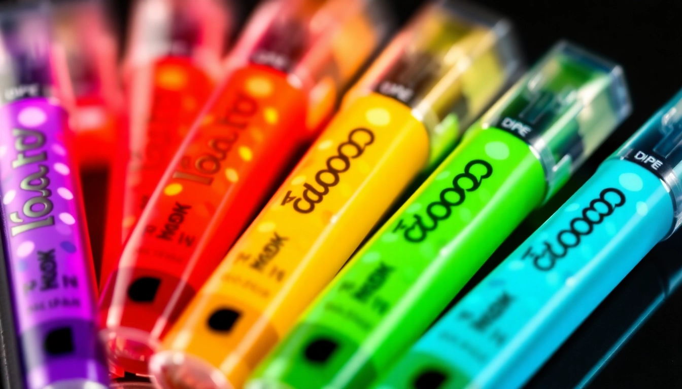 Vozol vape devices displaying colorful flavors and high puff capacity, attractive and modern for enthusiastic users.