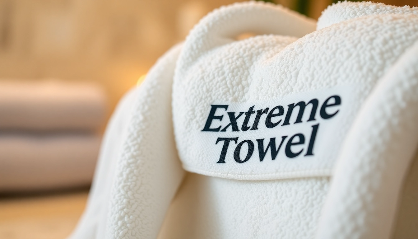 High-quality Extreme Towel being dried on a luxurious towel rack, highlighting its plush texture and absorbent feature for everyday use.