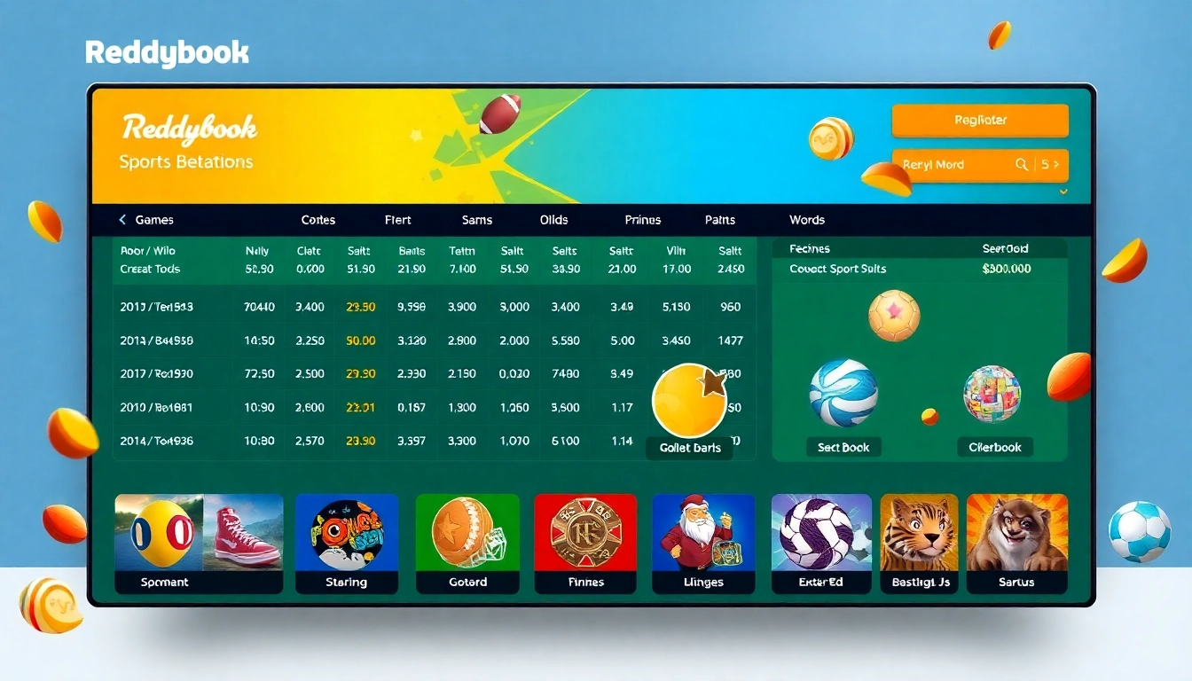 Reddybook betting platform logo with live sports and casino icons, illustrating secure and user-friendly betting environment for Indian users.