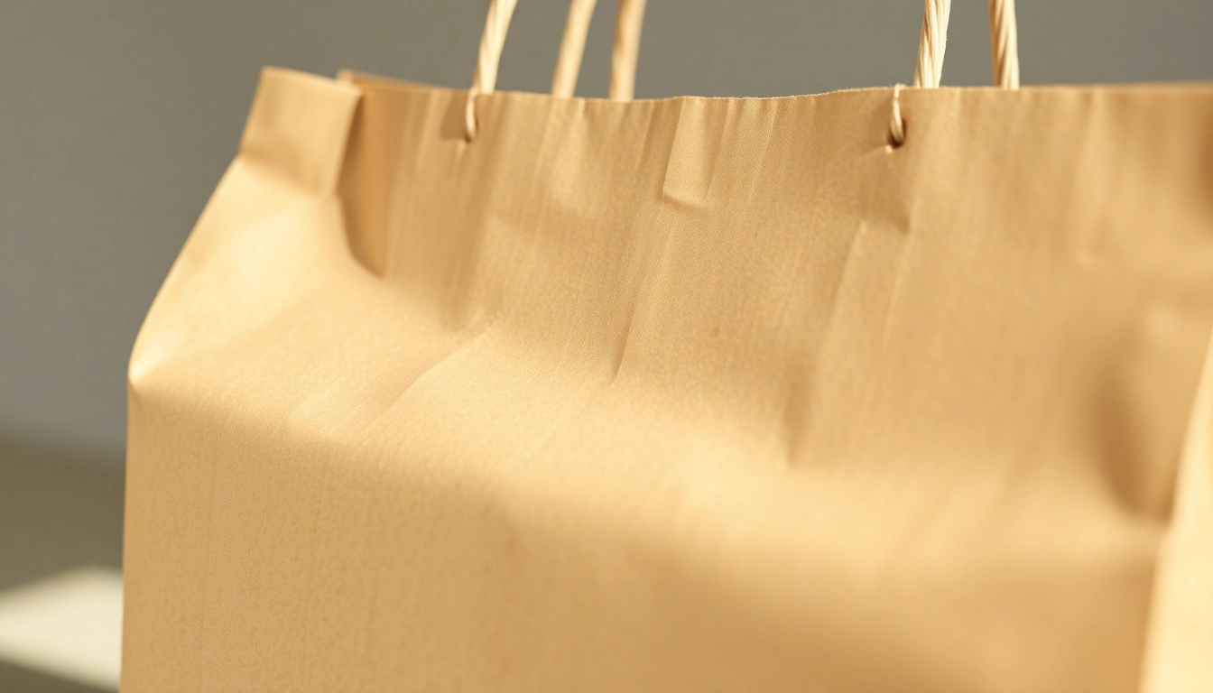 High-quality torba papierowa in natural setting showcasing eco-friendly packaging and branding